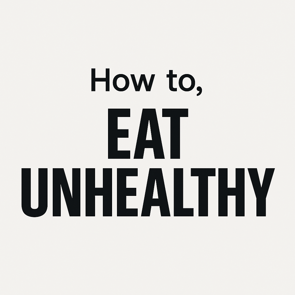 how to, EAT UNHEALTHY